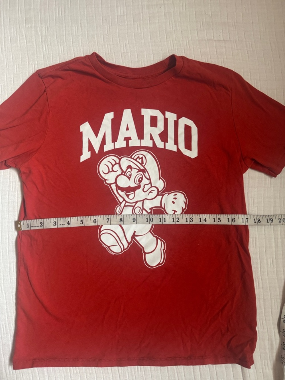GAP Red Mario Graphic Tee with White Print - Picture 3 of 5